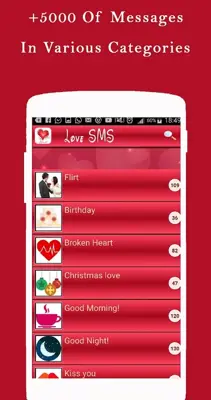 Romantic love messages for Girlfriend 2018 SMS android App screenshot 9